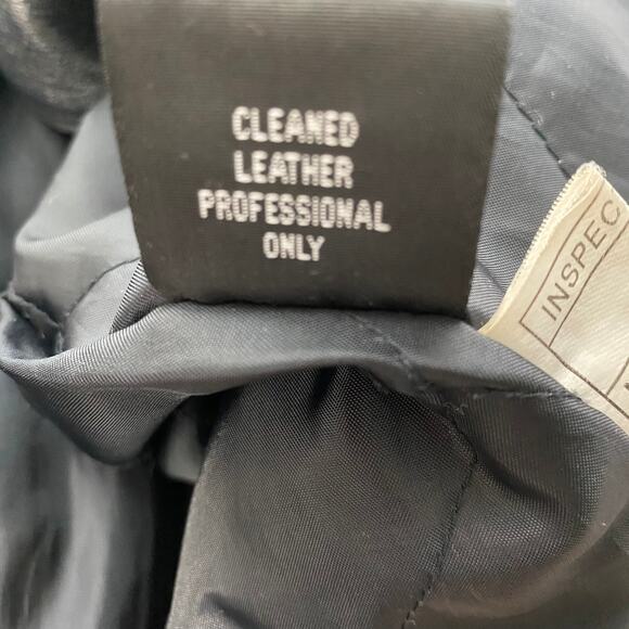 Vintage 80s NYDA Leather Jacket Women 1X Black Mid Length Baggy Full Zip - Picture 11 of 11